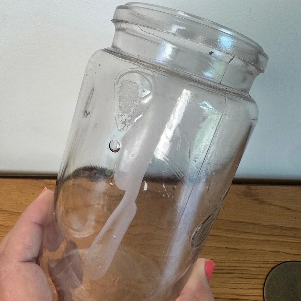 Antique‎ Kerr Glass Economy Portland Oregon Clear Glass Jar Storage Canning